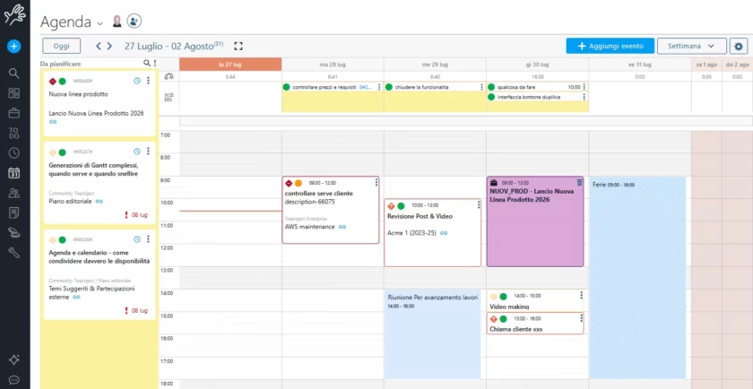 New Twproject Release – My Weekly Workspace: plan and manage your working week