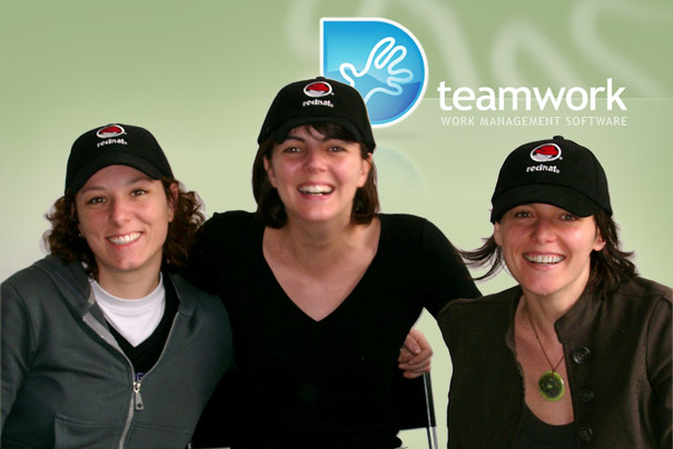 Teamwork staff with JBoss gadgets Teamwork staff with JBoss gadgets.