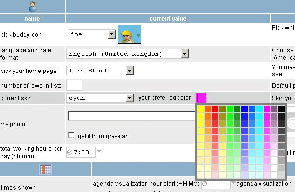 Option to pick personal color. New option to pick personal color.